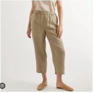 Quince 100% European Linen Pants, Size S Camel